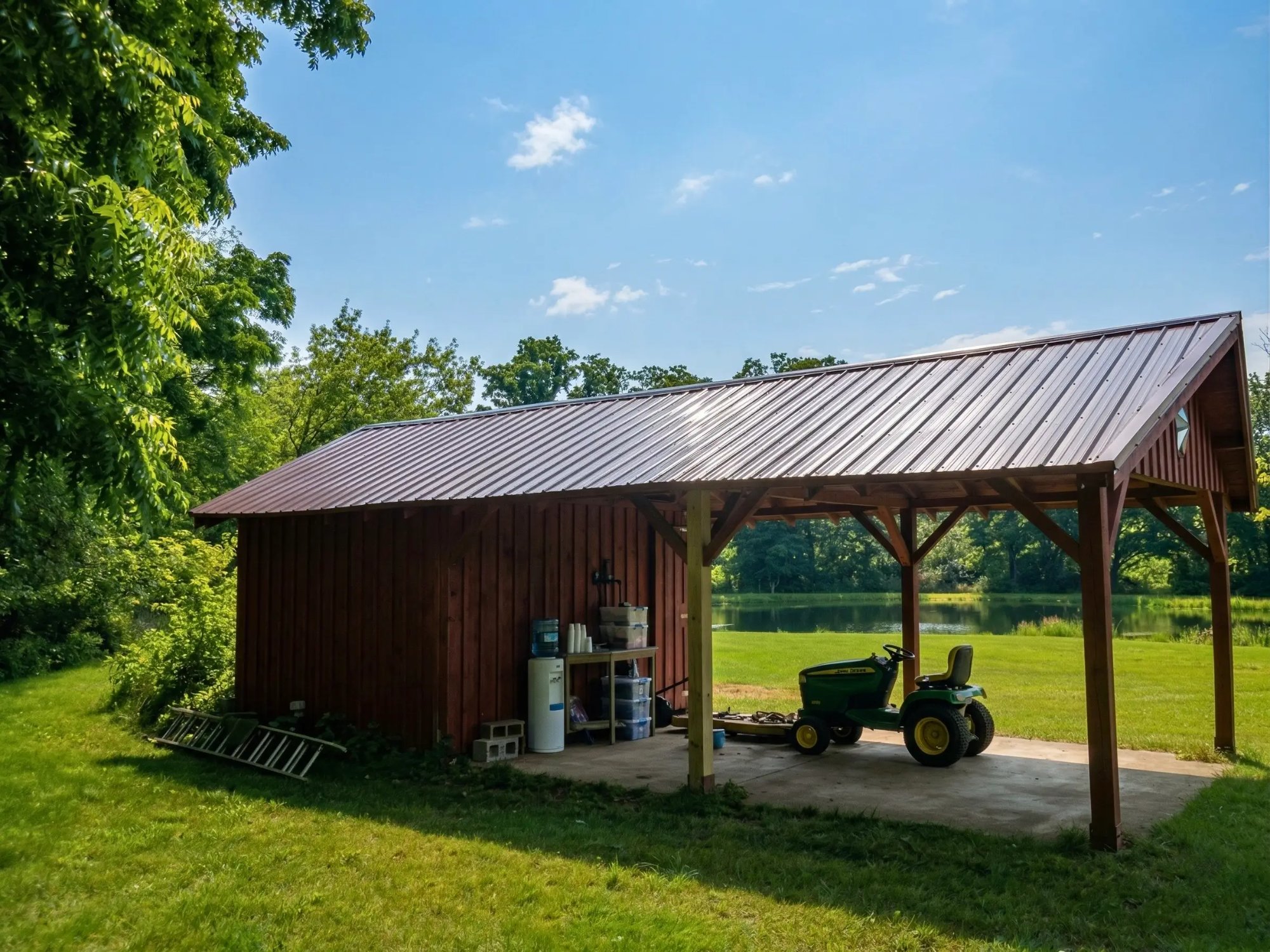 Roofing project with yard sign